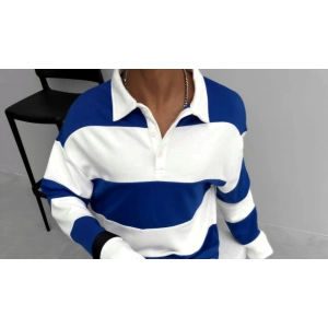 Unisex Üç İplik Parçalı Yakalı weathirt  avi