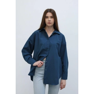 Uzun Kol Gömlek  İndigo