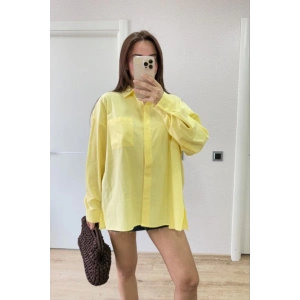 Yakalı Yandan Yırtmaçlı Gömlek  arı