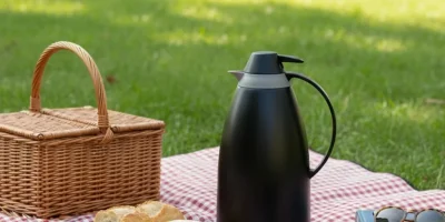 Cam İç Hazneli Vakumlu Termos 1.0 Litre Siyah | Nishev