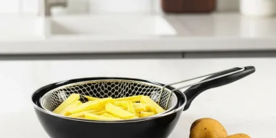 Emaye Granit Wok Tava Seti 26 cm | Yapışmaz Kızartma Tavası - Nishev