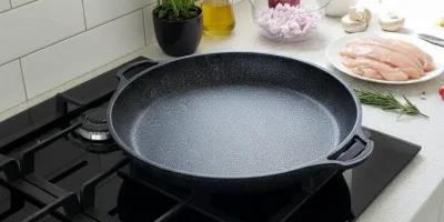 Hanımeli Granit Kaplamalı Döküm Tava 38cm Bu lüks döküm tava, granit kaplamalı dış yüzeyi sayesinde uzun ömürlü kullanım ve kolay temizlik sunar.  Granite kaplama: Yüksek ısı dayanıklılığı ve hızlı ısıtma Döküm iç yüzey: Eşit ısı dağılımı ile mükemmel piş