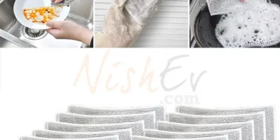 Premium Çift Katlı Çizilmez Tel Bulaşık Bezi Seti | Nishev.com