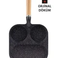 Premium Granit Döküm Çok Bölmeli Pancake & Yumurta Tavası