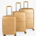 Abs 3lü Valiz Bavul Seti Gold - Darbelere Karşı Yüksek Koruma
