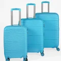 901 3lü Valiz Bavul Seti Turkuaz - Darbelere Karşı Yüksek Koruma