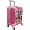 Lüks Kız Çocuk Pembe Lol Baskılı Kabin Valizi