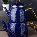 Havana Lacivert Premium Emaye Çaydanlık Seti
