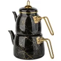 Havana Premium Siyah Emaye Çaydanlık Takımı
