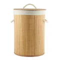 Bambu Luxury Round Laundry Basket – Çok Amaçlı Organik Düzenleme Sepeti