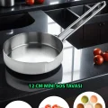 Premium 12 cm Yarım Çember Paslanmaz Çelik Çok Amaçlı Yumurta & Sos Tavası