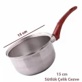 Koçerola 15 cm Premium Paslanmaz Çelik Sosluk ve Cezve