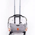Lüks Şeffaf Tekerlekli Evcil Hayvan Taşıma Valizi – Çekçekli Büyük Model