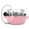 Milano Şık Pembe Kızartma Tenceresi 22 cm – 4,5 Lt
