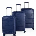 3’lü Valiz Bavul Seti Lacivert – Darbelere Karşı Yüksek Koruma