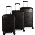 3’lü Valiz Bavul Seti Siyah – Darbelere Karşı Yüksek Koruma