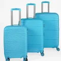 3’lü Valiz Bavul Seti Mavi – Darbelere Karşı Yüksek Koruma