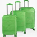 LuxeGreen 3lü Valiz Seti – Ultra Dayanıklı 360° Tekerlekli