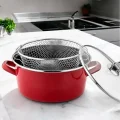 Prestige Kırmızı İtalyan Kızartma Tenceresi – 22 cm, 4,5 Lt