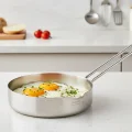Premium 12 cm Yarım Çember Paslanmaz Çelik Çok Amaçlı Yumurta & Sos Tavası