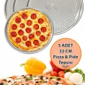 Nishev Premium 32cm Delikli Pizza, Lahmacun & Pide Tepsisi Seti – 5 Parça