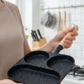 Premium Granit 3Bölmeli Döküm Omlet & Krep Tava Seti