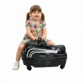 ABS Premium Çocuk Valizi Siyah – Renkli Desenli Şıklık