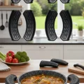 Premium 5 Çift Yanmaz Silikon Tencere Tutucu Set – Isı Yalıtımlı, Kaydırmaz Tasarım