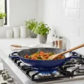Sürel Wok Tava 35 Cm Koyu mavi Demir Döküm