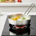 Premium 14 cm Yarım Çember Paslanmaz Çelik Çok Amaçlı Yumurta & Sos Tavası