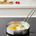 Premium 14 cm Yarım Çember Paslanmaz Çelik Çok Amaçlı Yumurta & Sos Tavası