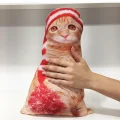 Lüks 3D kedi Motifli Yastık