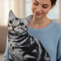 American Shorthair 3D Dijital Baskılı Lüks Kedi Yastığı