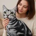 American Shorthair 3D Dijital Baskılı Lüks Kedi Yastığı