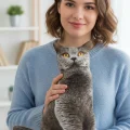 3D Dijital baskılı kedi yastık BRİTİSH SHORTHAİR kedi
