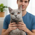 3d Dijital Baskılı Dekoratif Kedi Yastık Duman