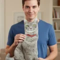 3d Dijital Baskılı Dekoratif Kedi Yastık