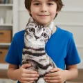 3d Dijital Baskılı Dekoratif Kedi Yastık Tekir