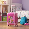 Lüks Pembe Abs Kız Çocuk Valizi – 360° Tekerlekli Şıklık