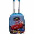 Cars Karakterli Erkek Çocuk Mavi Kabin Boy Çekçekli Valiz