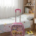 Pembe Kız Çocuk Valiz - Tavşan Karakterli Kabin Boy