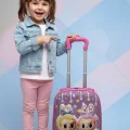 Pembe Kız Çocuk Valiz - Tavşan Karakterli Kabin Boy