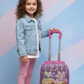 Pembe Kız Çocuk Valiz - Tavşan Karakterli Kabin Boy