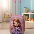 Karakterli Kız Çocuk Pembe Kabin Boy Çekçekli Valiz