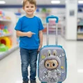Erkek Çocuk Mavi Kabin Boy Çekçekli Valiz
