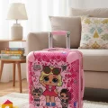 Lüks Kız Çocuk Pembe Lol Baskılı Kabin Valizi