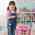 Lüks Kız Çocuk Pembe Lol Baskılı Kabin Valizi