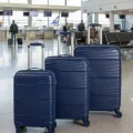 901 3lü Valiz Bavul Seti Lacivert - Darbelere Karşı Yüksek Koruma