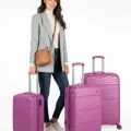 901 3lü Valiz Bavul Seti Mor - Darbelere Karşı Yüksek Koruma