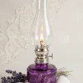 Dekoratif Ve Kullanılabilir Gaz Lambası Kücük Boy 24 Cm mor